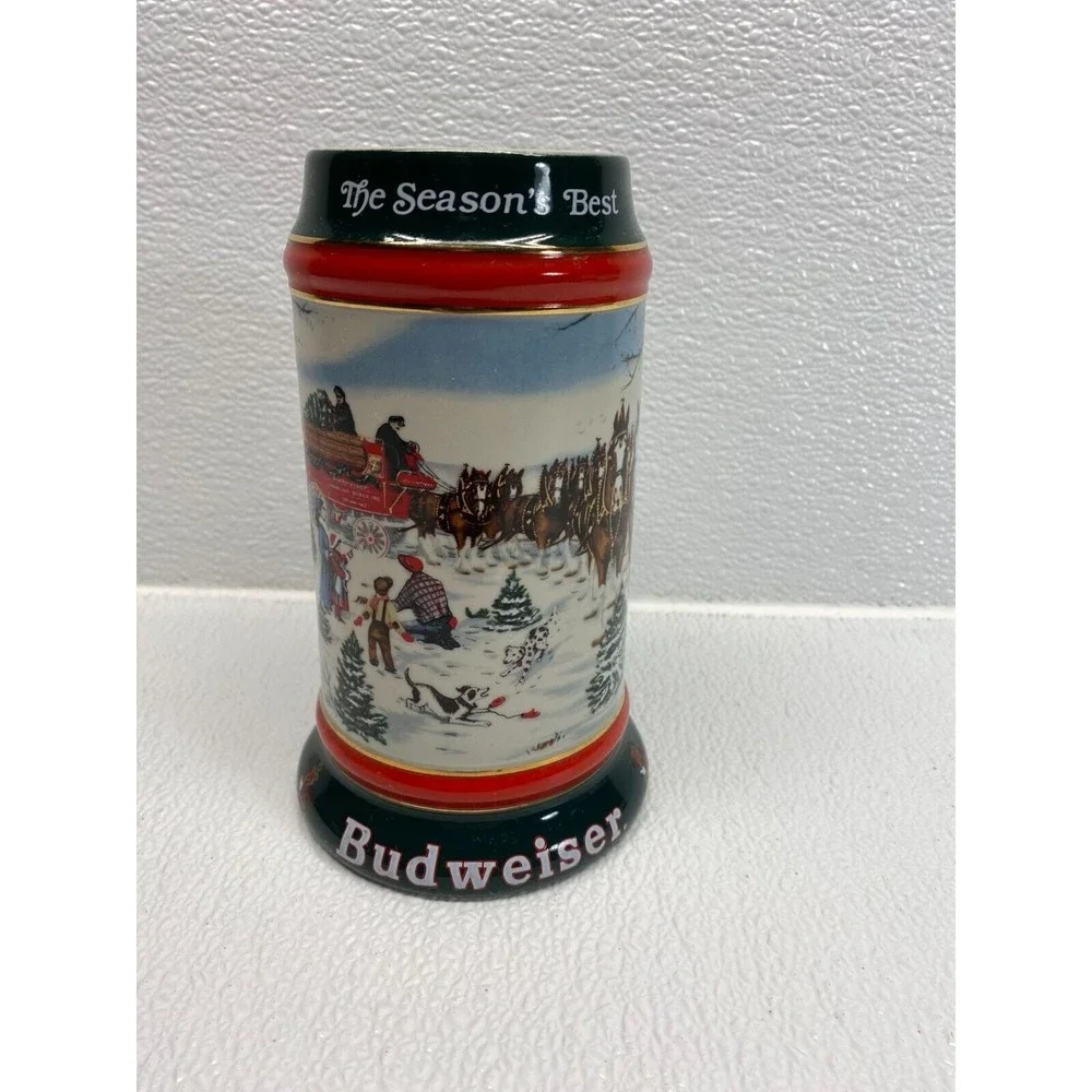 Vtg Budweiser 1991 Beer Stain Colectors Edition The Season Best Ceramic Mug